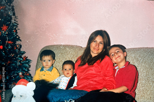 Family portrait at christmas