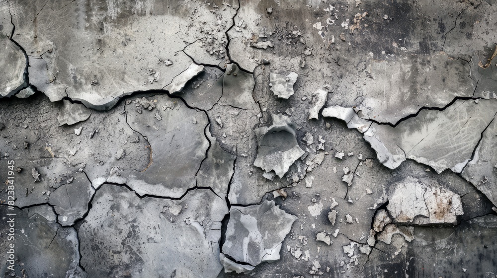 Obraz premium concrete texture background, broken, cracked, dirty, generated by AI