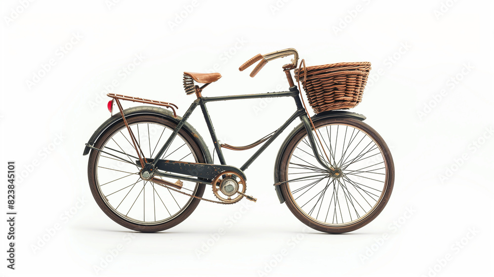 Fototapeta premium Vintage Bicycle With Front Basket