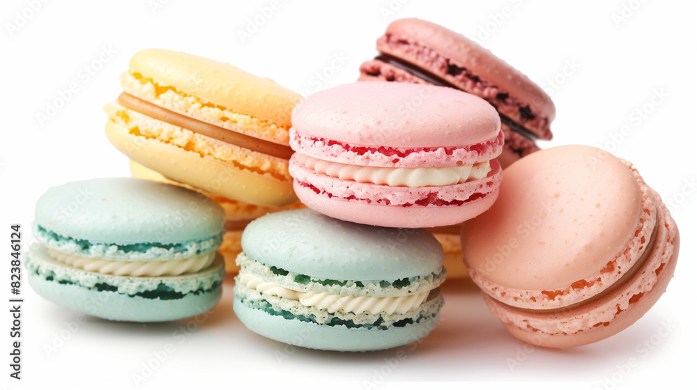 Colorful Macarons Piled on Top of Each Other Colorful Macarons Piled on Top of Each Other
