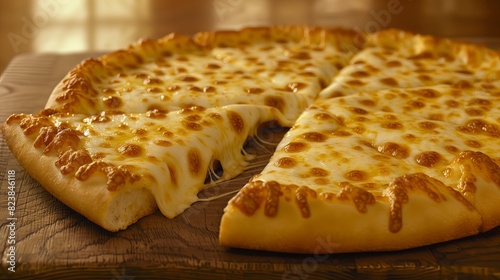 photo of melted cheese on top of pizza. Pizza with melted cheese. Close-up. Macro. Food photo. Italian Cuisine