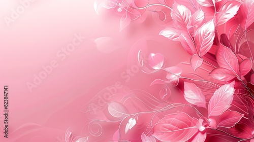 Floral decorative composition on a pink background with beautiful flowers © D.Y.Motion