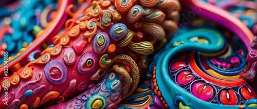 A surreal group of paisley tentacles. photo