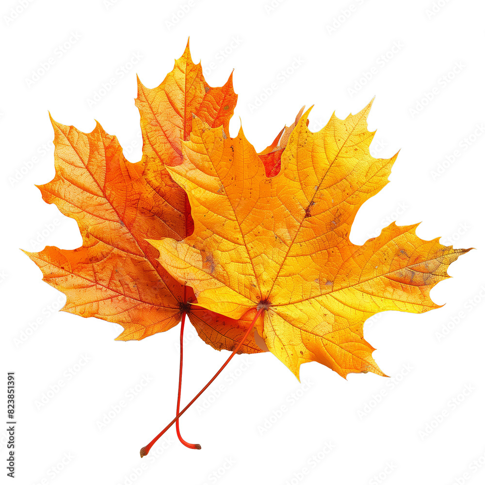 autumn maple leaf isolated on transparent background. autumn maple leaf isolated on transparent background.