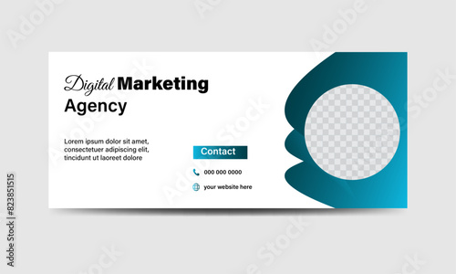 Digital marketing agency and corporate  facebook cover template
