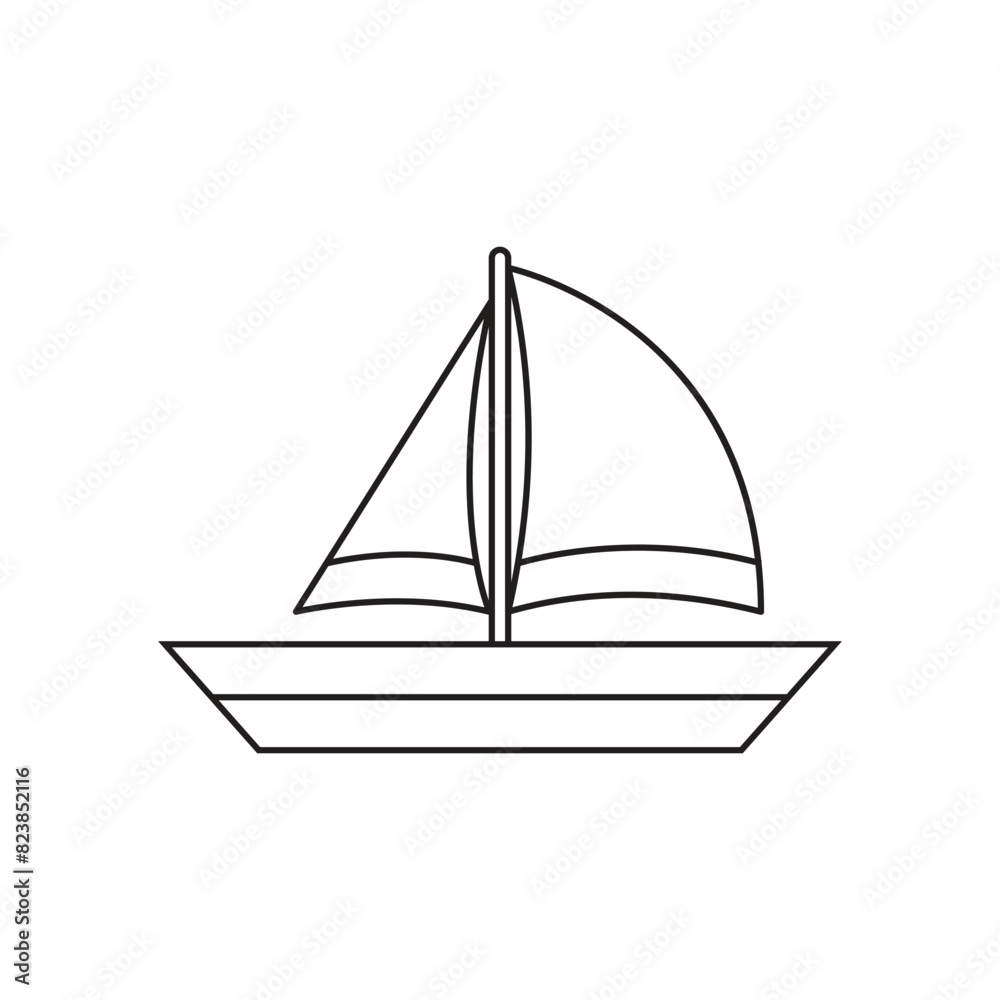 sailboat icon logo sailboat icon logo