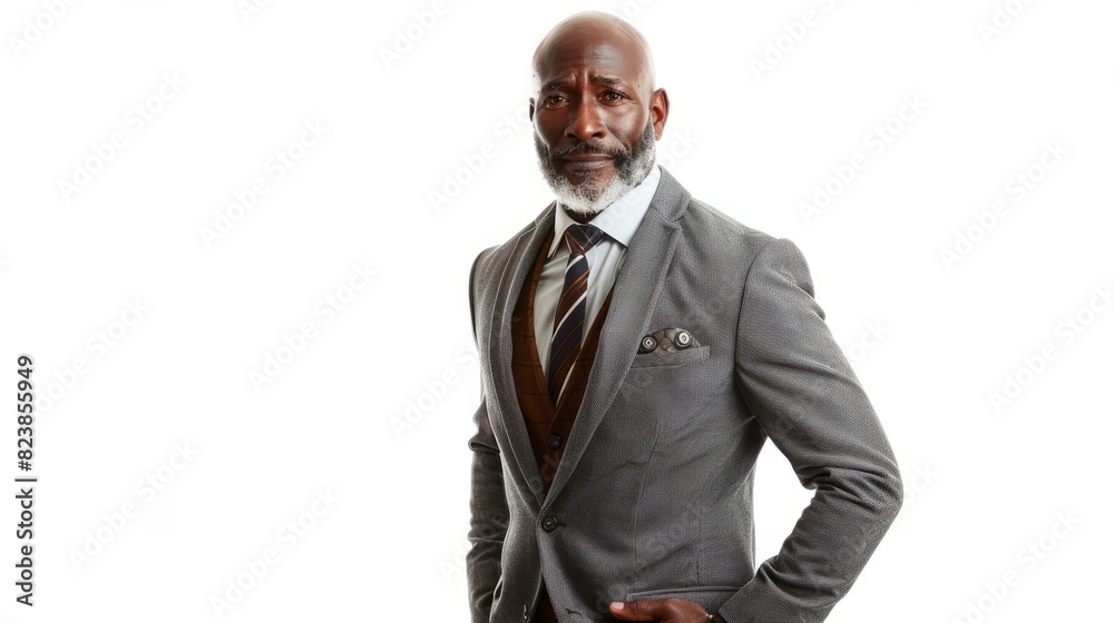 Full length Senior african american businessman. in formal wear portrait of confident businessman.isolated white background, remove background Full length Senior african american businessman. in formal wear portrait of confident businessman.isolated white background, remove background