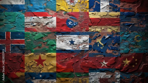 flags of the world on the wall © Johannes