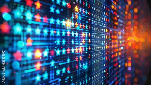 Wallpaper Mural Five Red and Gold Stars in a Row Torontodigital.ca