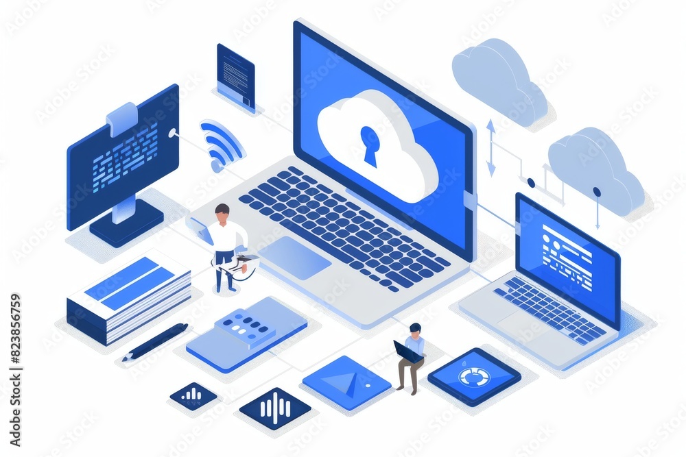 Secure cloud computing with digital devices and data protection technology for online safety Secure cloud computing with digital devices and data protection technology for online safety