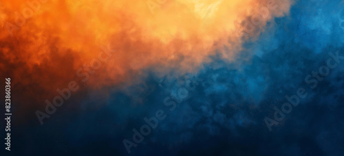 Orange gradient texture background, Blended gradient backdrop, vibrant orange merging into deep blue