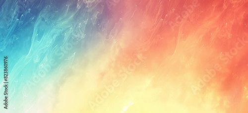 Yellow, orange, blue, green gradient abstract colorful background