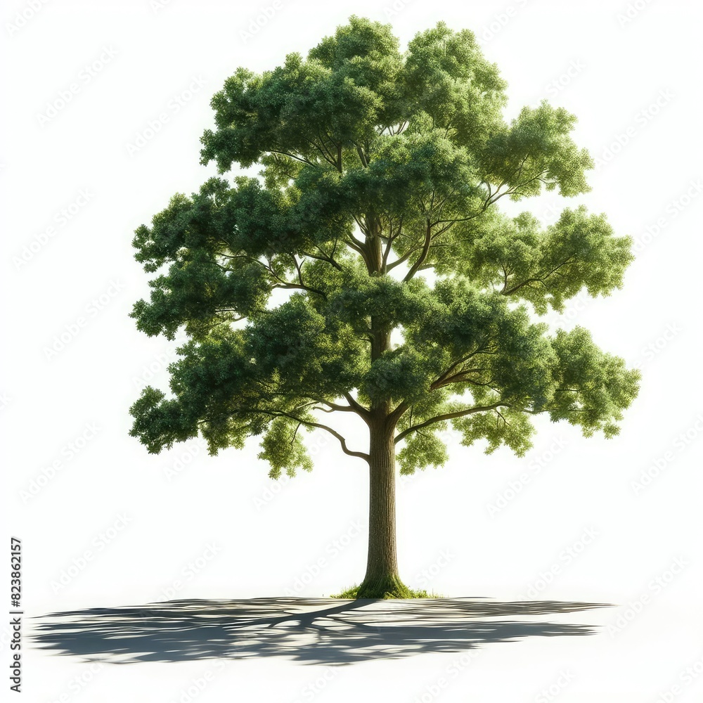 Green tree isolated on a white background Green tree isolated on a white background