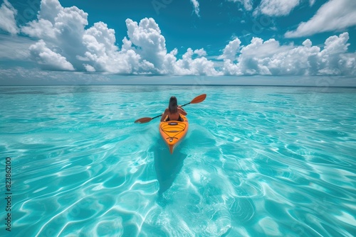 Embracing Adventure: Kayaking Amidst Maldivian Splendor photo