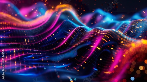 Colorful data stream concept abstract background