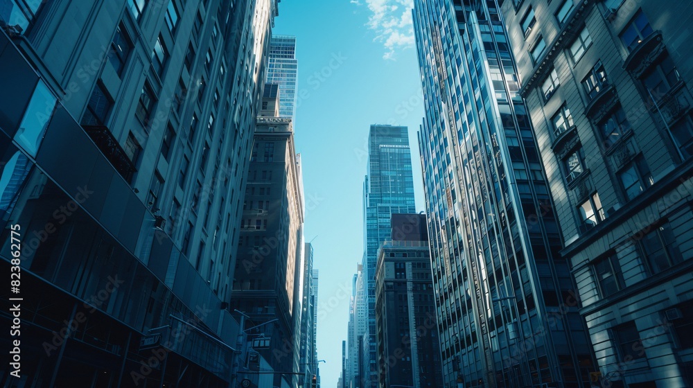 Fototapeta premium Manhattan City Scenery Business Background
