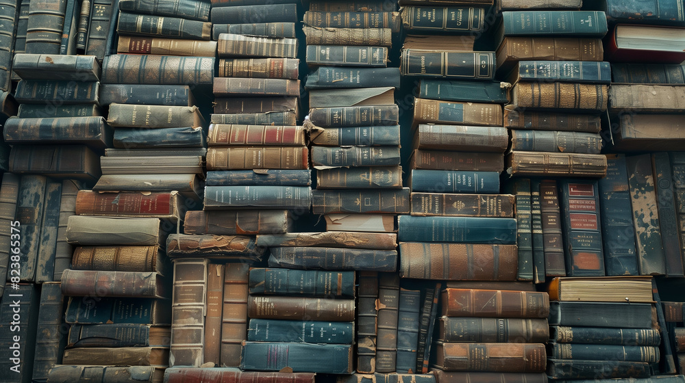 Pile of Books Stacked On Top of Each Other