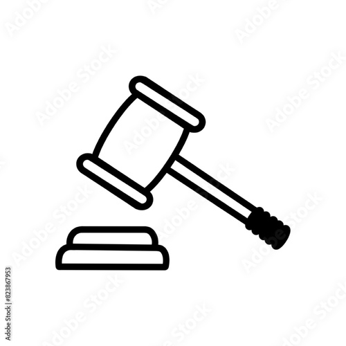 auction thin line vector icon