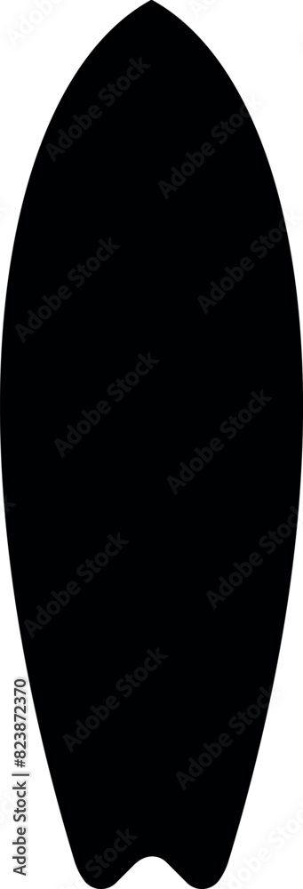 Surfboard silhouette. Vector Illustration Surfboard silhouette. Vector Illustration