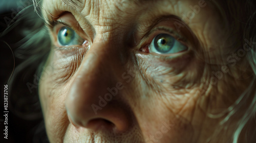 Close Up of Person With Blue Eyes