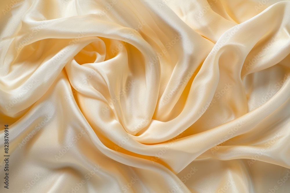 Abstract background with smooth waves of elegant satin silk fabric. 