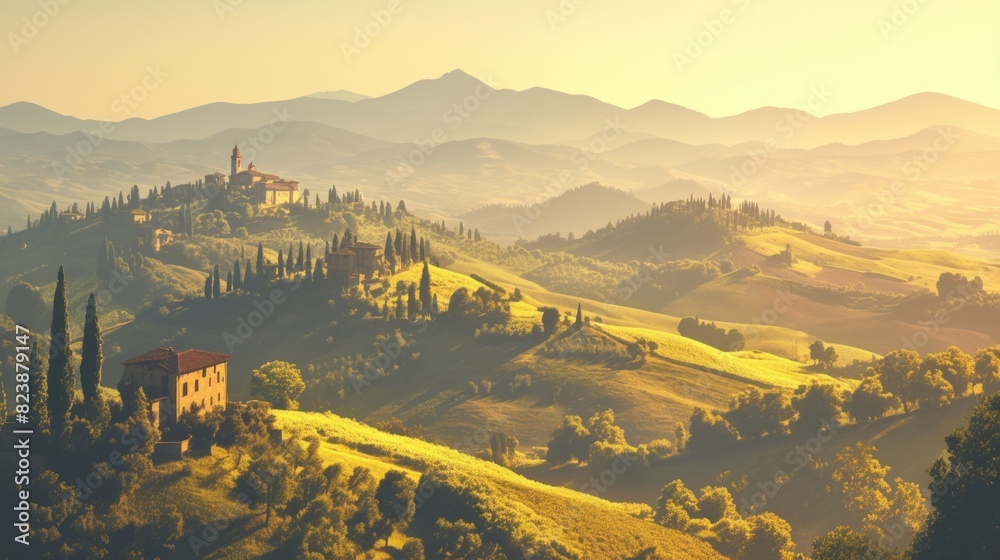 Naklejka premium landscapes of Tuscany