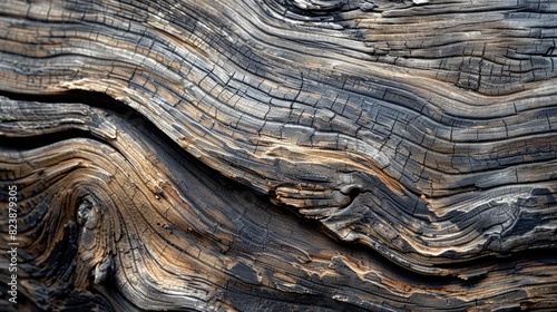 Detailed shot of a piece of wood, perfect for backgrounds or textures