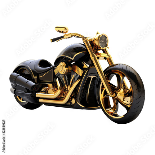 A motorcycle isolated on transparent background  png  cut out