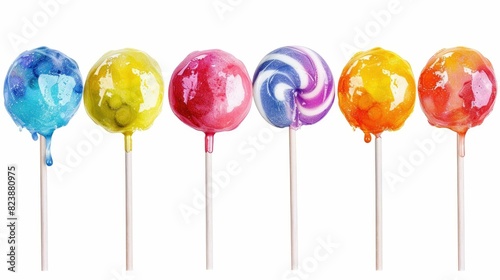 Gourmet lollipop flat design top view luxury confections theme  © komgritch