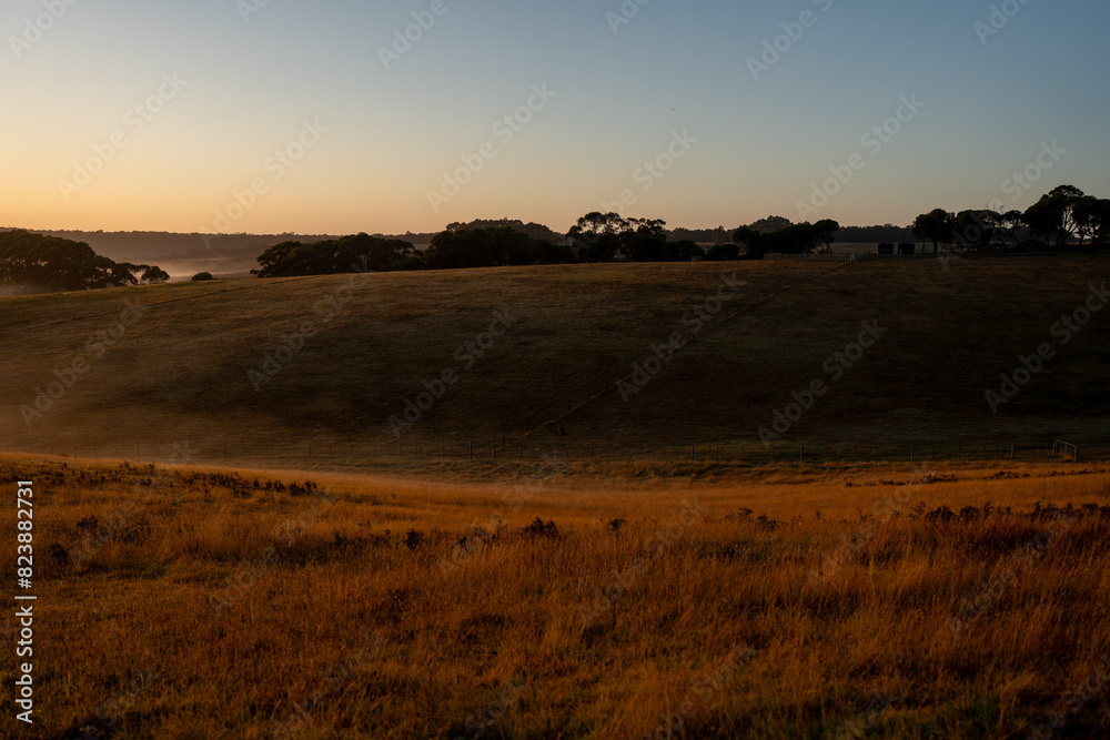 Landscape of a beautiful field in a countryside of Australia Landscape of a beautiful field in a countryside of Australia