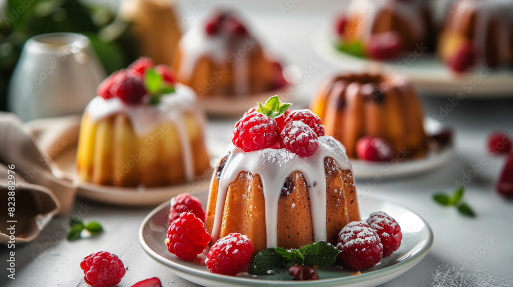 sponge cake glazed with raspberries sponge cake glazed with raspberries