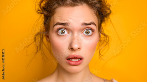 Girl shocked face reaction