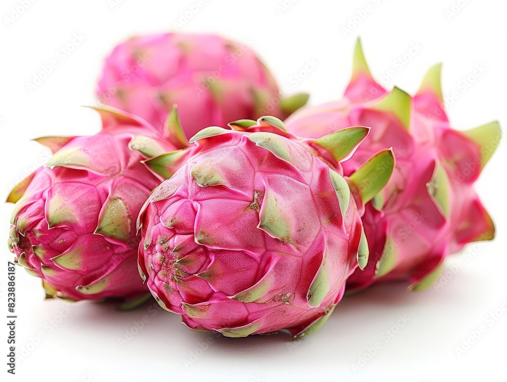 Dragon fruit on white background. ai generated Dragon fruit on white background. ai generated