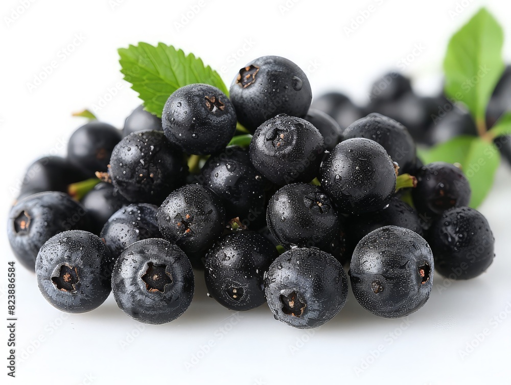 Elderberry on white background. ai generated
