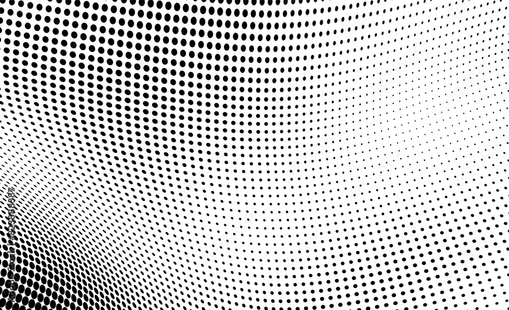 Abstract halfton texture in black and white. Background of black dots on white. A blank for your design Abstract halfton texture in black and white. Background of black dots on white. A blank for your design