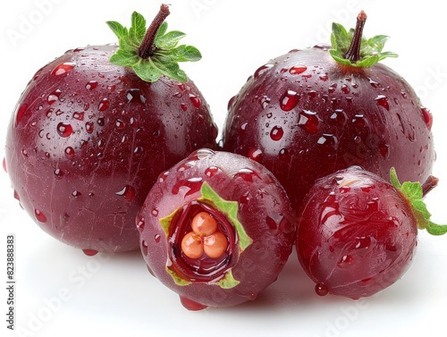 Gooseberry on white background. ai generated
