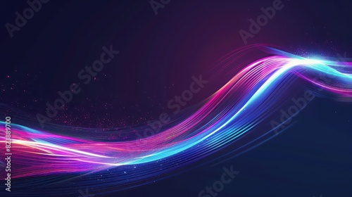 curve abstract blue pink, purple line light effect