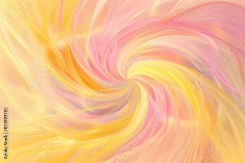 Soft swirling patterns in pastel tones of yellow and pink, creating a gentle, calming abstract background,