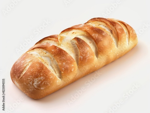 beautiful bread on white background
