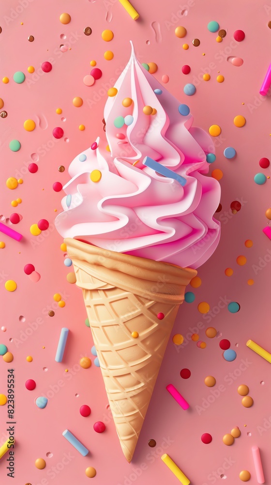 Ice cream packaging design flat design top view marketing appeal theme animation vivid Ice cream packaging design flat design top view marketing appeal theme animation vivid