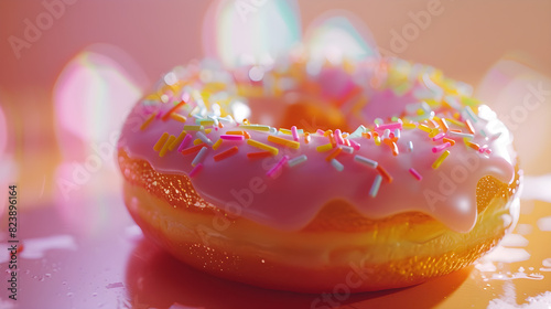 Delectable cinematic lighting donut to celebrate national donut day.