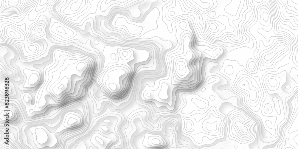 Lines Topographic contour lines vector map seamless pattern. Geographic mountain relief. Abstract lines background. Contour maps. Vector illustration, Topo contour map design.