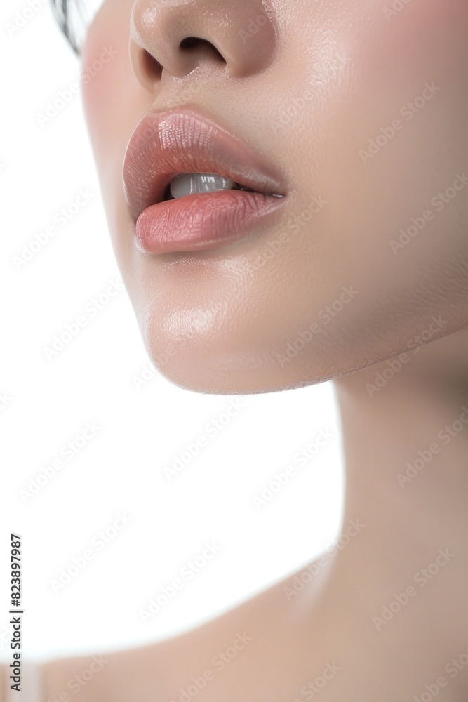 Obraz premium Close up of a woman wearing glasses. Perfect for business or education concepts