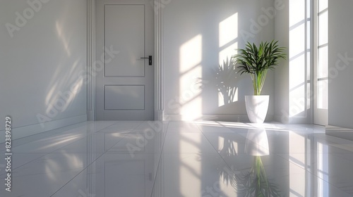 Room With Chair, Potted Plants, and Window