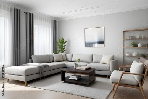 Modern Light-Filled Living Room with Neutral Tones © Shazia Inayat