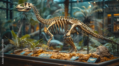 Massive Dinosaur Skeleton at Museum © olegganko