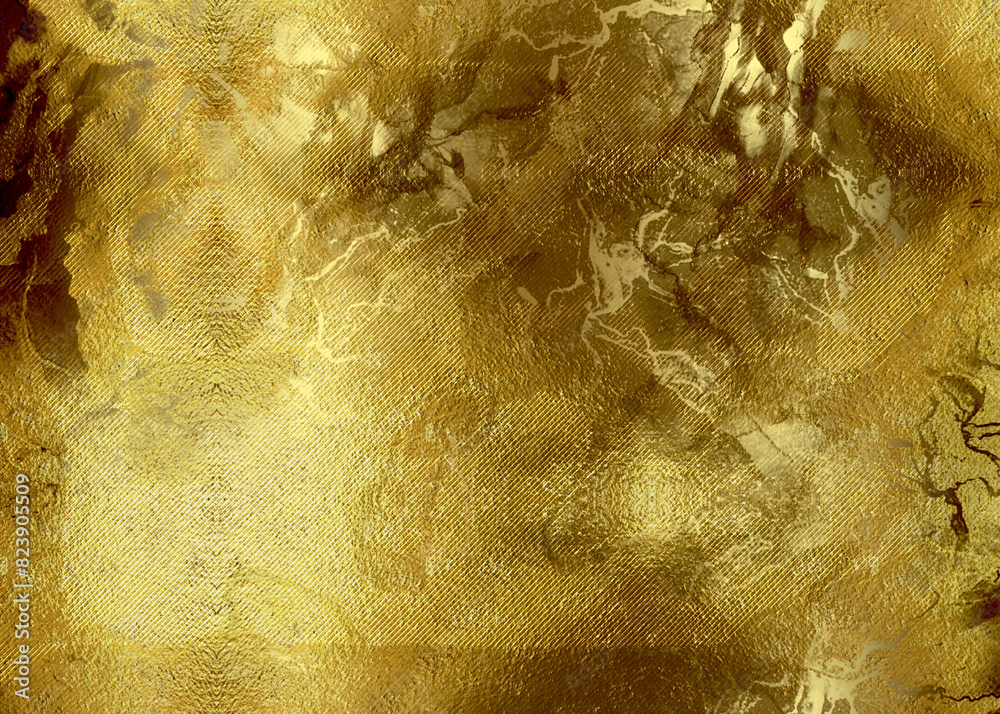 Golden Abstract decorative paper texture background for artwork - Illustration