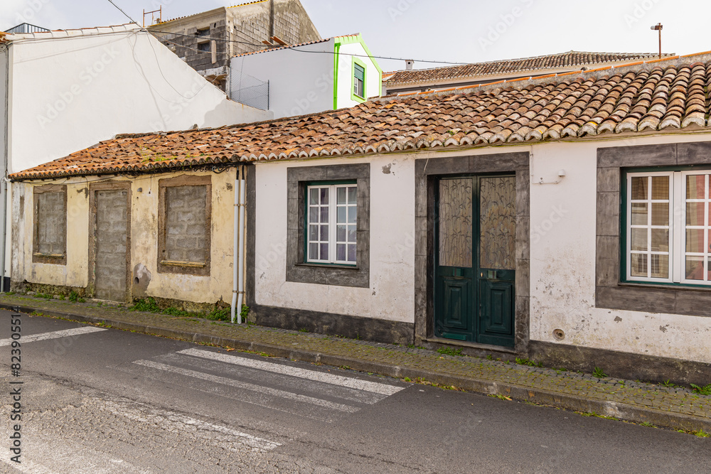 Old homes on Terceira Island, Azores.