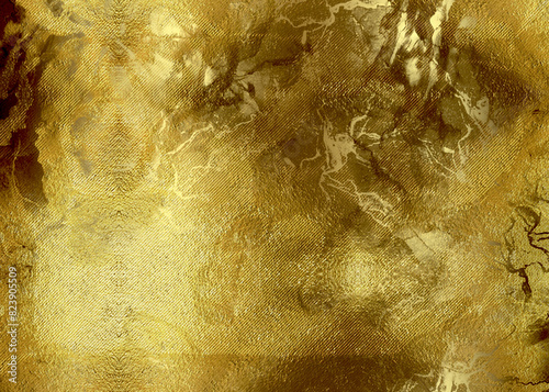 Obraz na płótnie Golden Abstract decorative paper texture background for artwork - Illustration w salonie
