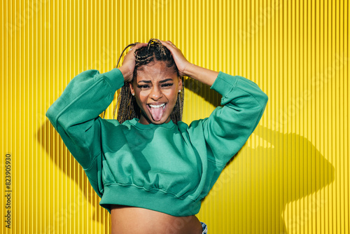 Vibrant youth culture with playful expressions